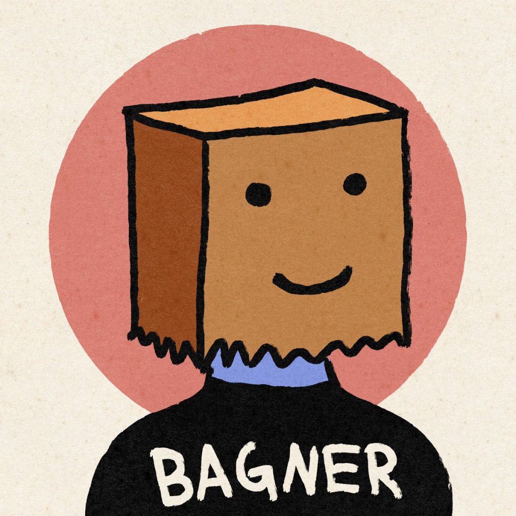 Bagners image showing a character with a bag on their head