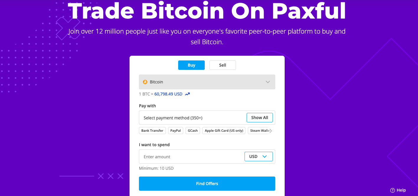 Paxful: Best Bitcoin exchange for P2P trading