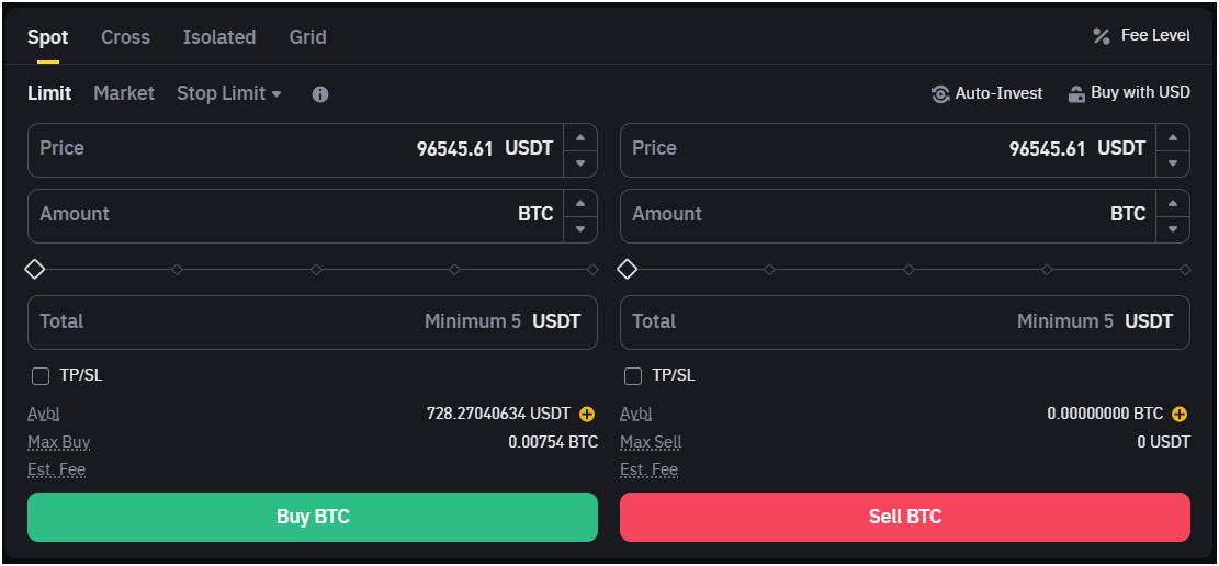 A market order lets you buy or sell crypto at the current price